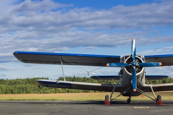 Airplane on sky background. — Stock Photo, Image