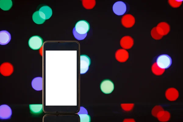 Mozgatható telefon-val üres képernyő — Stock Fotó