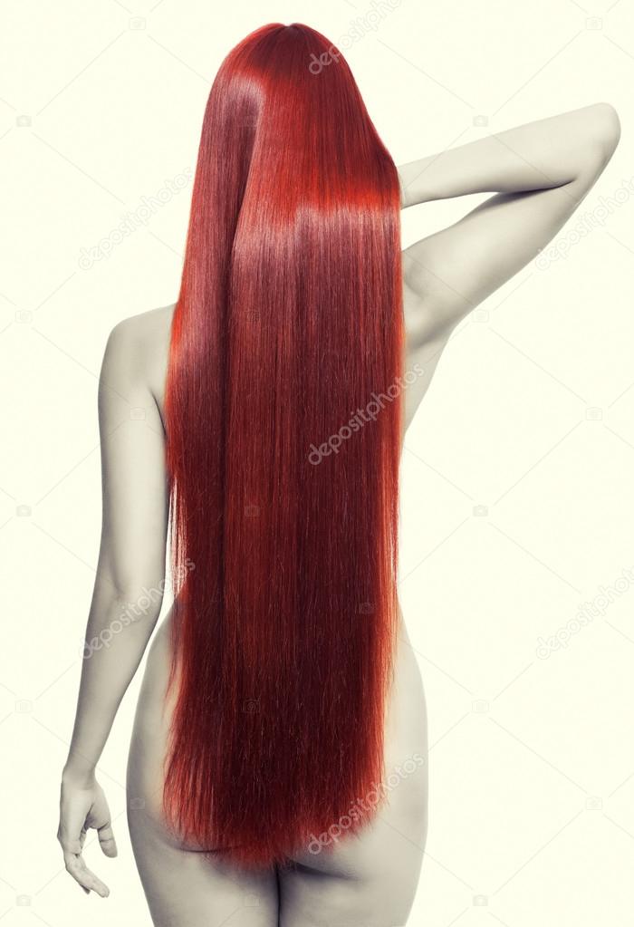 Nude girl colored hair