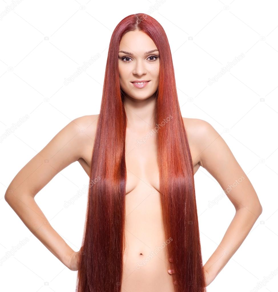 Nude Long Red Hair