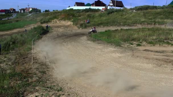 Treinamento de pilotos de motocross — Vídeo de Stock