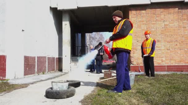 Novosibirsk insegnamenti della protezione civile — Video Stock