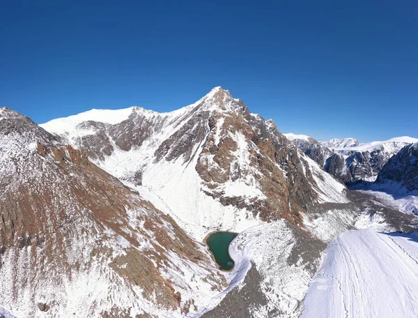 Hautes Montagnes Couvertes Glaciers — Photo