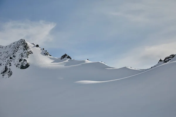 Hautes Montagnes Couvertes Glaciers — Photo