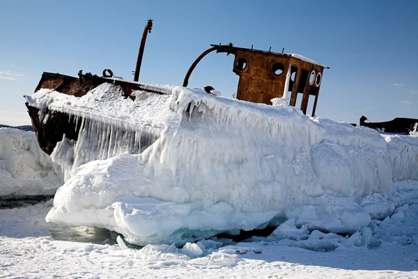 Winter ship — Stock Photo, Image