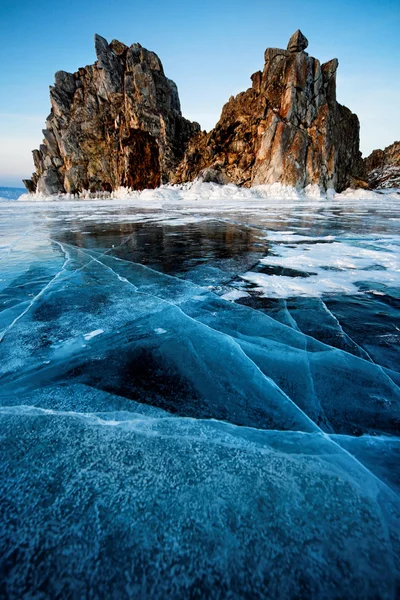 Rock and ice — Stock Photo, Image