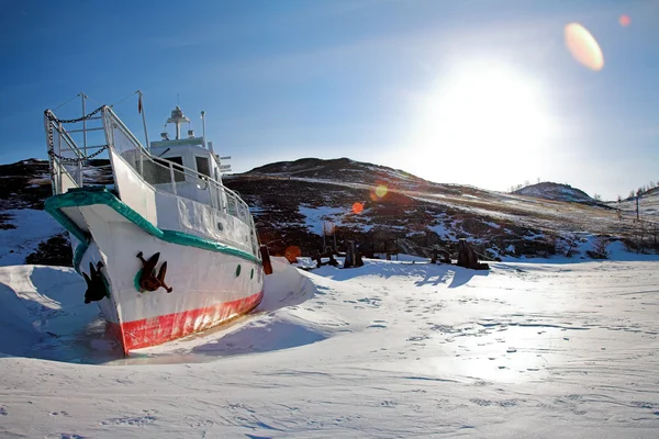 Vintern fartyget — Stockfoto