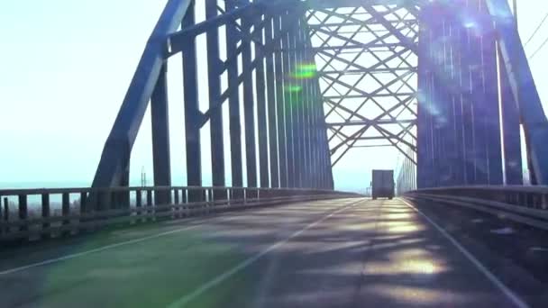贝加尔湖的大桥 — 图库视频影像