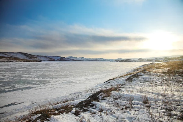 Paesaggio invernale su Baikal — Foto Stock