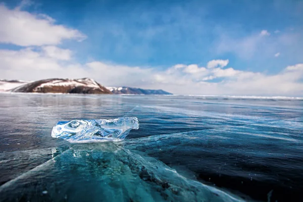 贝加尔湖浮冰 — 图库照片