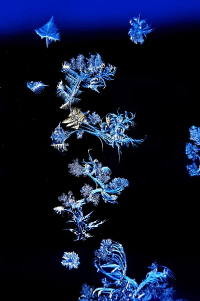 Heladas de invierno en la ventana — Foto de Stock