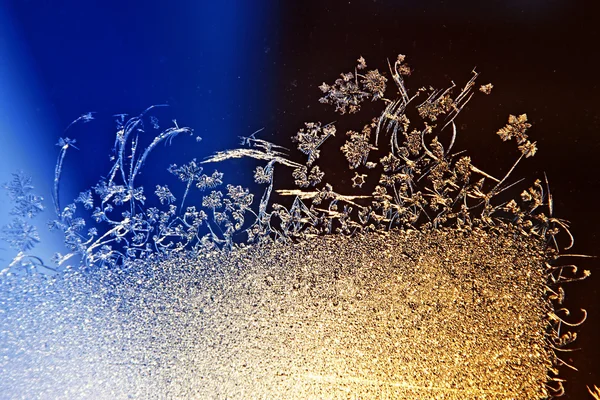 Winter  Frost on the window — Stock Photo, Image