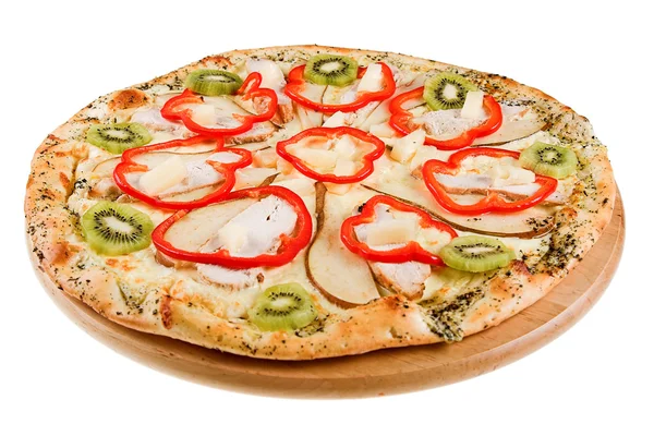 Süße Pizza mit Huhn — Stockfoto