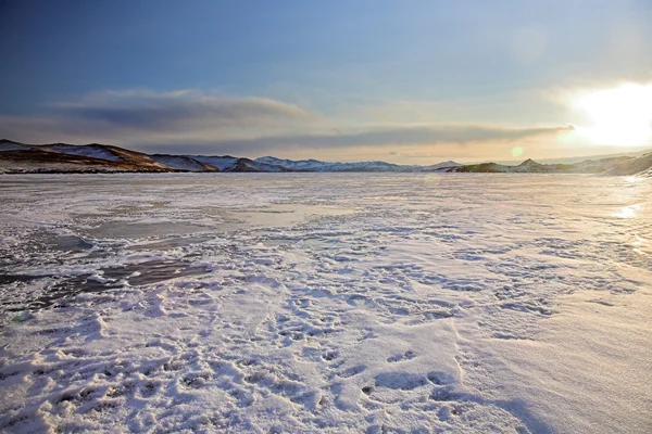 Tramonto sul lago Baikal — Foto Stock