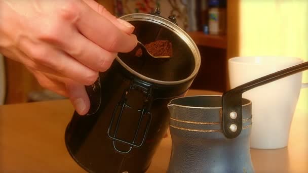 Preparación Proceso de café — Vídeo de stock
