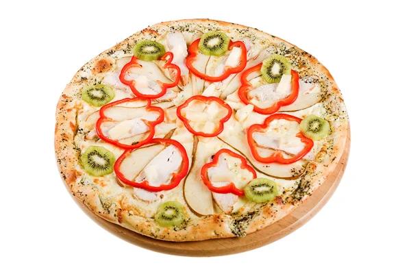 Friss pizza elszigetelt fehér Jogdíjmentes Stock Képek