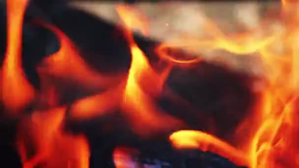 Fiamma di fuoco da vicino — Video Stock