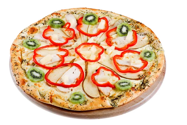 Välsmakande pizza bakgrund — Stockfoto