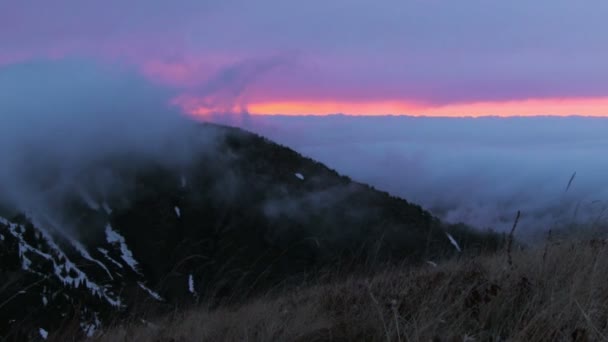 Paisaje de montaña de invierno — Vídeo de stock