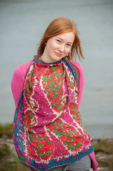 Portrait of a beautiful redhead woman — Stock Photo, Image