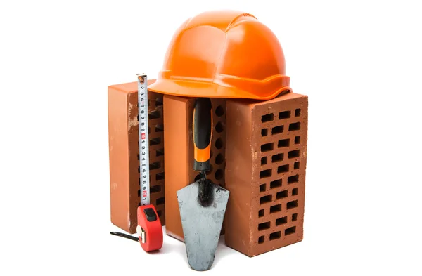 Bricks Building tools — Stock Photo, Image