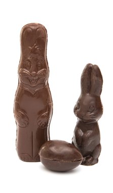 çikolata Paskalya tavşanı izole 