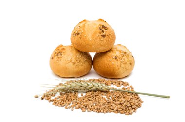 Fransız ekmeği izole rulo 