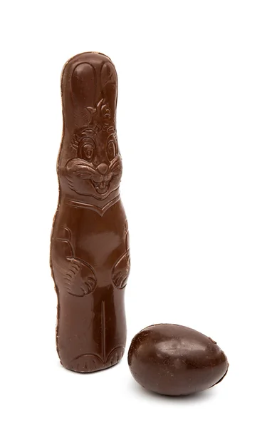 Cioccolato coniglietto pasquale isolato — Foto Stock