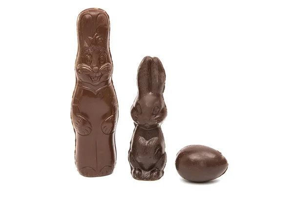 Conejo de Pascua de chocolate aislado — Foto de Stock