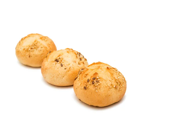 Rolos de pão francês isolados — Fotografia de Stock