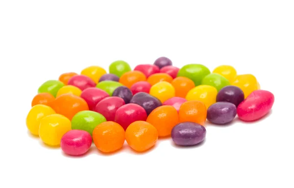 Fruit jelly beans isolated — Stock Photo, Image