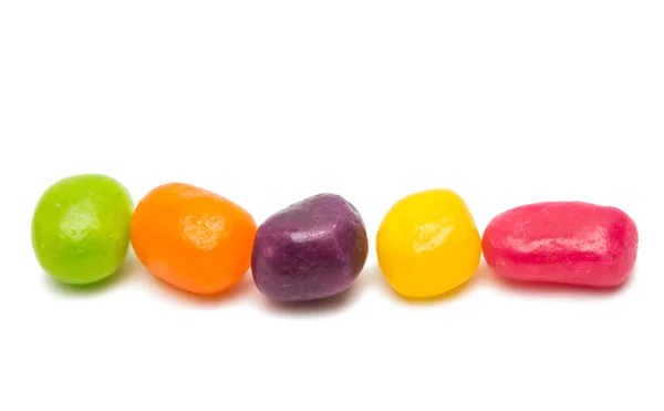 Fruit jelly beans isolated — Stock Photo, Image