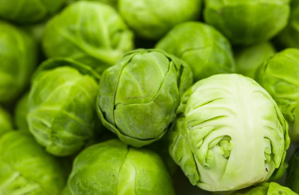 Hintergrund oder Textur frischer grüner Rosenkohl. — Stockfoto