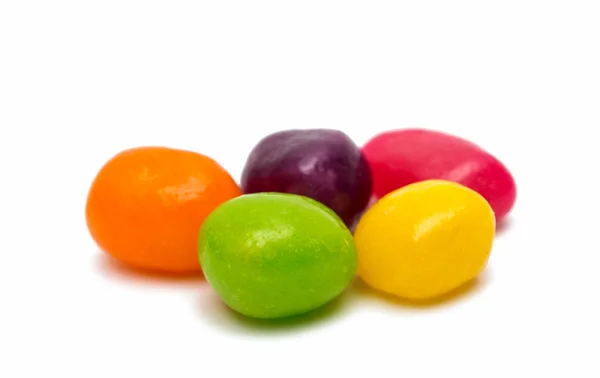 Fruit jelly beans isolated — Stock Photo, Image