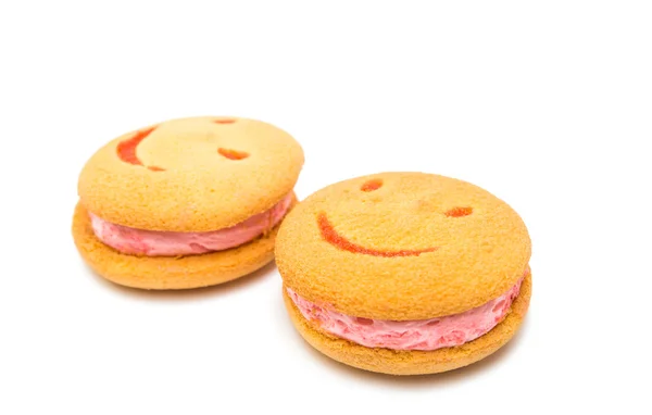 Biscotti smiley isolati — Foto Stock