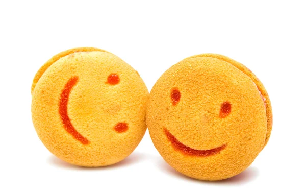 Smiley cookies isolerade — Stockfoto