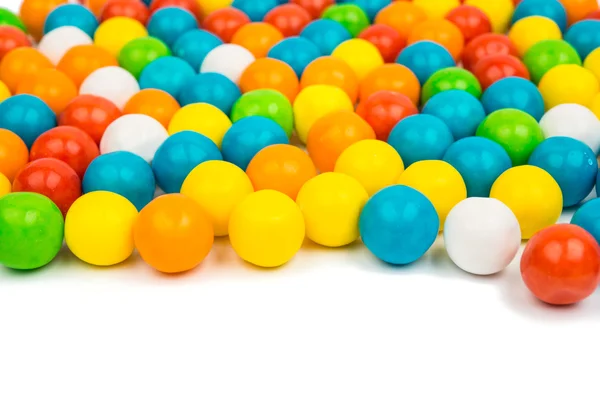 Muchos caramelos de gomitas de frutas de colores de cerca — Foto de Stock