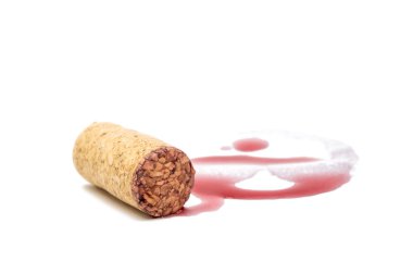 Şarap cork ile kırmızı nokta 