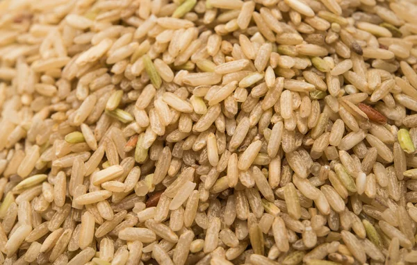 Closeup pile of brown rice — Stock Photo, Image