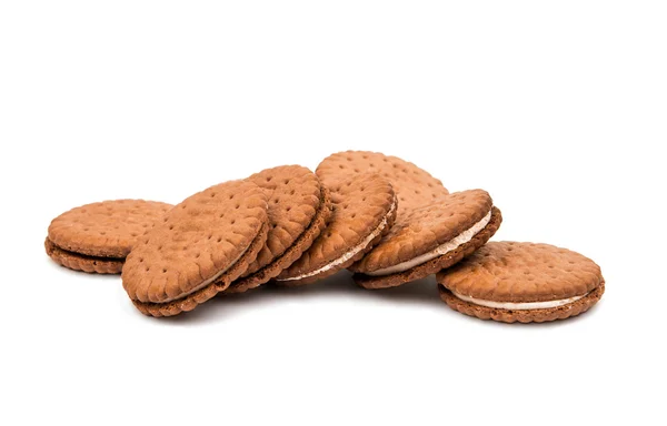 Soubory cookie Sandwich izolované — Stock fotografie