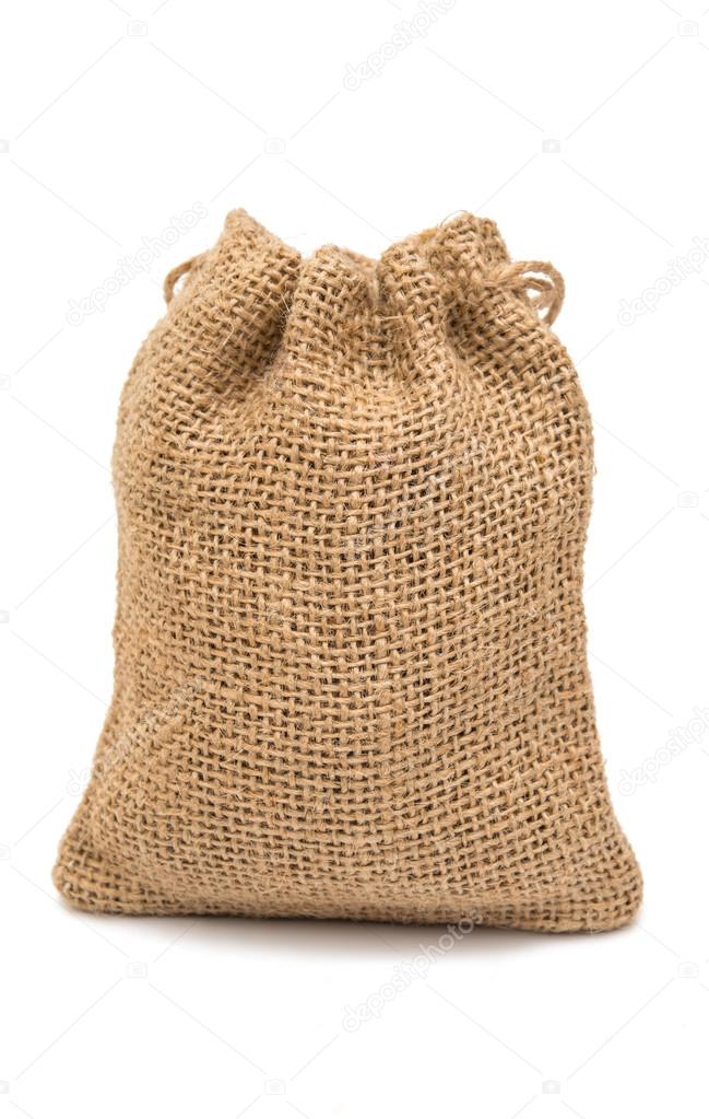 bag with wheat isolated 