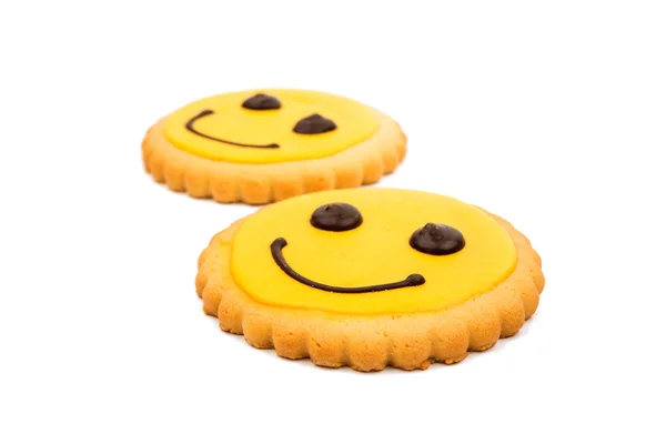 Smiley-Kekse isoliert — Stockfoto