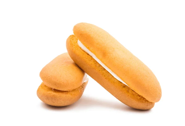 Biscuit sandwich met room — Stockfoto