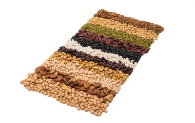 Kurutulmuş mercimek, bezelye, soya fasulyesi, fasulye karışımı
