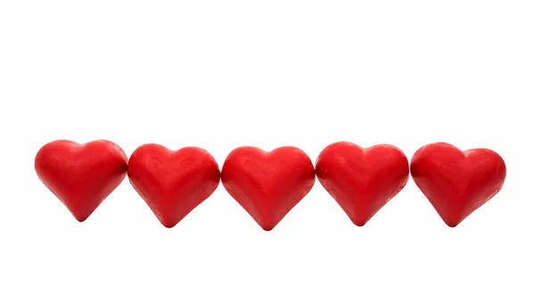 Coração vermelho doce isolado — Fotografia de Stock