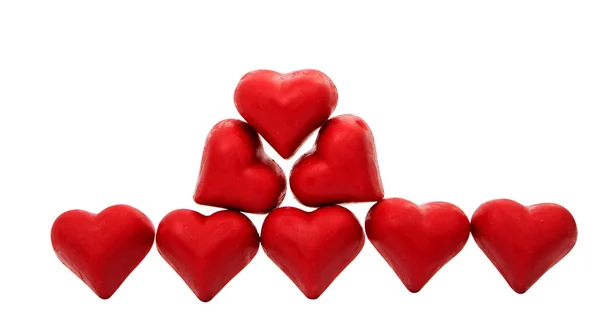 Καραμέλα κόκκινη καρδιά απομονωθεί — Φωτογραφία Αρχείου