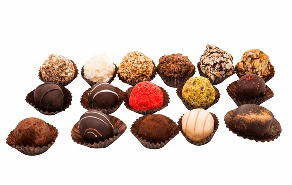 Chocolats divers bonbons — Photo