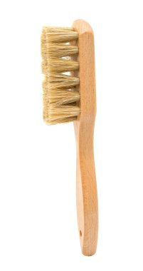 Ahşap giysi fırça izole 