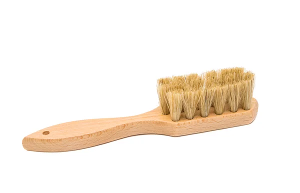 Wooden clothes brush isolated — Stock Photo, Image