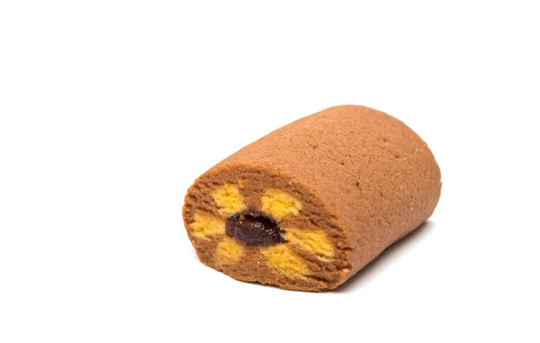Kekse mit Marmelade isoliert — Stockfoto